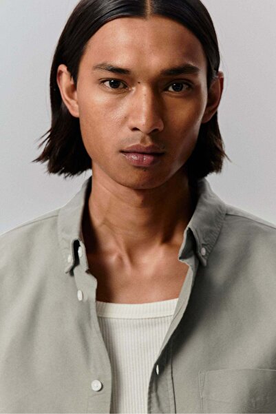 H&M Regular Fit Short-sleeved Oxford shirt