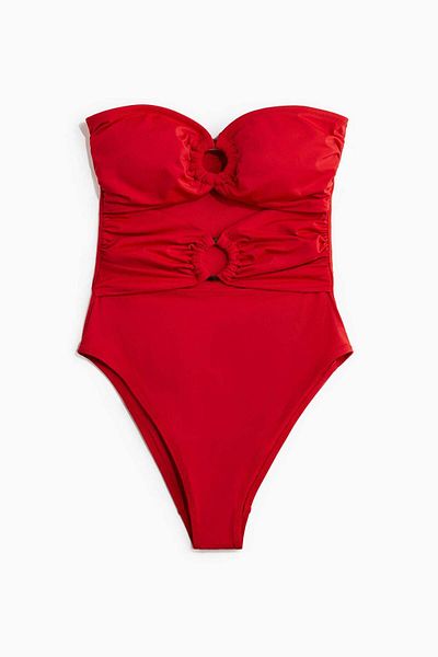 H&M Padded-cup Bandeau Swimsuit