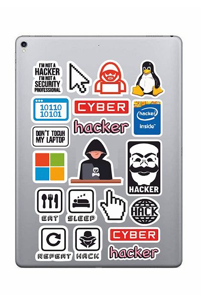 hediyenebak Hacker Sticker Set |   Laptop Agenda Pc Tablet Phone Notebook Sticker Bullet Journal