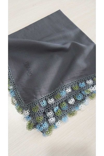 Papatyam Handwork Crochet and Shuttle Embroidered Writing/Crochet and Shuttle Handwork Writing/Dowry Yemeni/100X100/Reyyan.