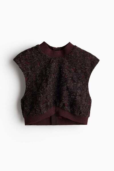 H&M Cropped glittery top