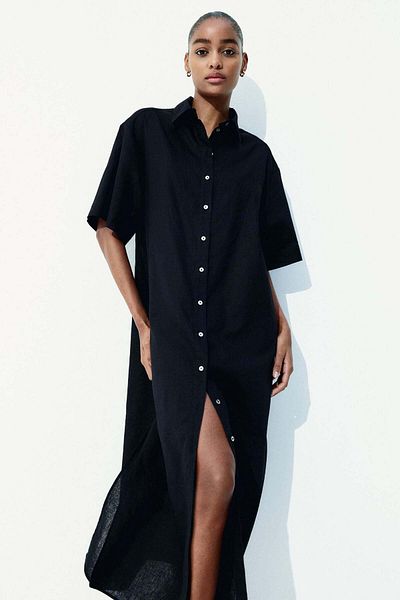 H&M Linen-blend shirt dress