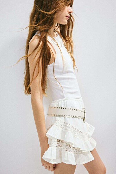 H&M Frill-trimmed mini skirt