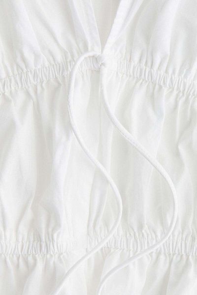 H&M Drawstring Poplin Blouse
