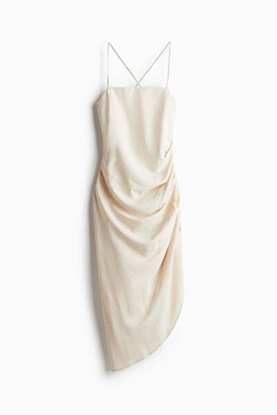 H&M Draped linen-blend dress