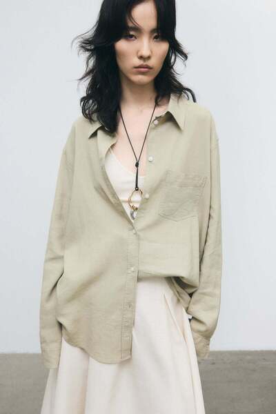 H&M Linen-blend shirt