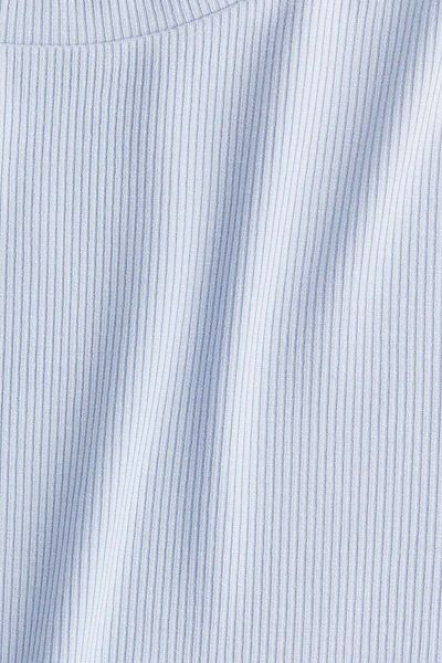 H&M Lace-trimmed Ribbed T-shirt