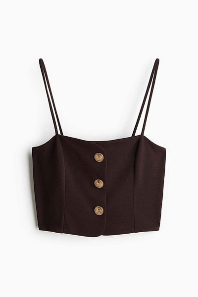 H&M Cropped strappy top