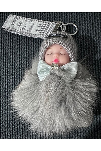 hdshop Hdsp Pompom Sleeping Baby Keychain - Bag Accessory