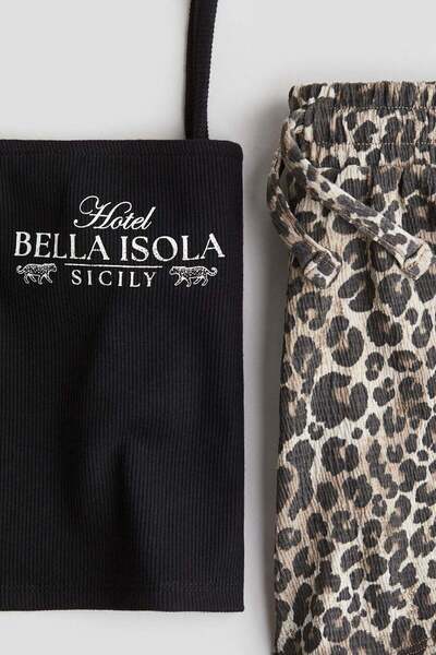 H&M طقم مكون من قطعتين من بلوزة وشورت بحمالات