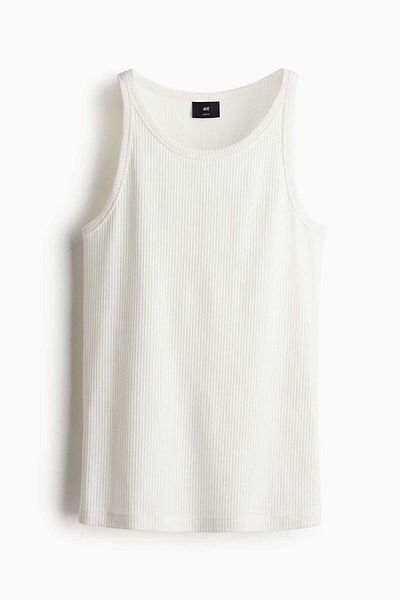 H&M قميص صدرية مضلعة بقصّة Slim Fit