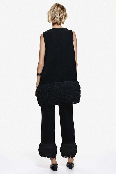 H&M Fringe-hem trousers