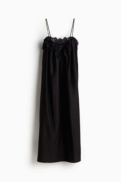 H&M Lace-trimmed slip dress