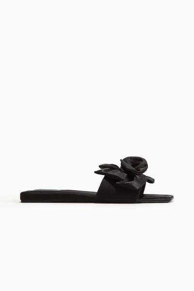 H&M Appliquéd satin sandals
