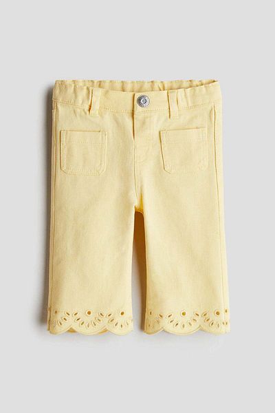 H&M Flared cotton twill trousers