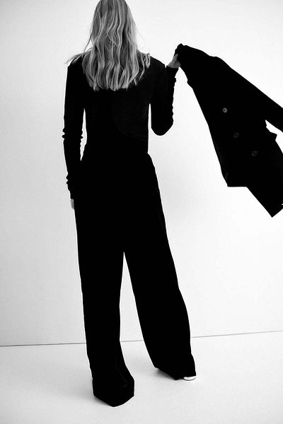 H&M Wide velvet trousers