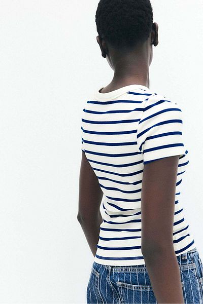 H&M Ribbed T-shirt