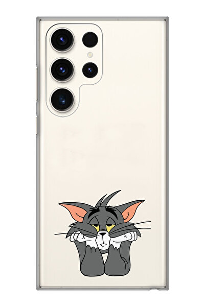 moonset Samsung Galaxy S24 Ultra Uyumlu Tom Tasarımlı Baskılı Şeffaf Telefon ...