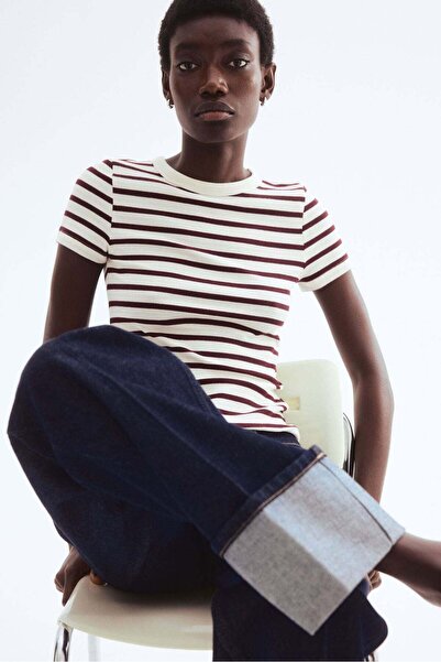 H&M تي شيرت مضلع