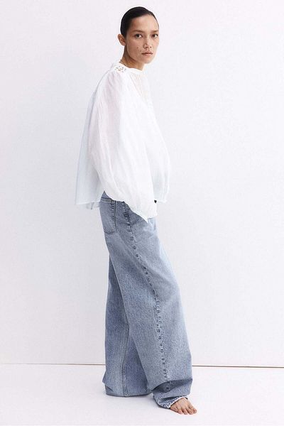 H&M MAMA Before & After Lace-inset blouse
