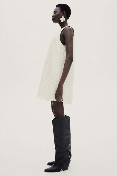H&M Embroidered shift dress