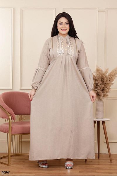 Generies Linen abaya made of light and comfortable linen material with an elegant and modern design, ideal for everyday use