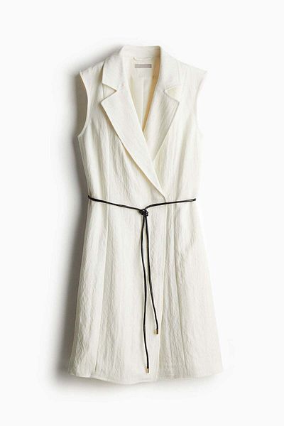 H&M Tie-belt blazer dress