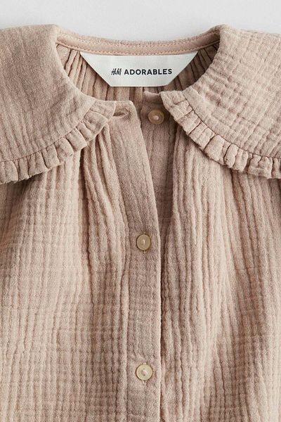 H&M Cotton muslin romper suit