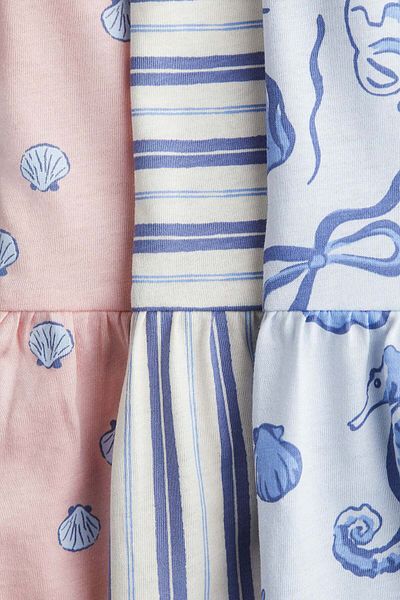 H&M 3-pack printed cotton dresses