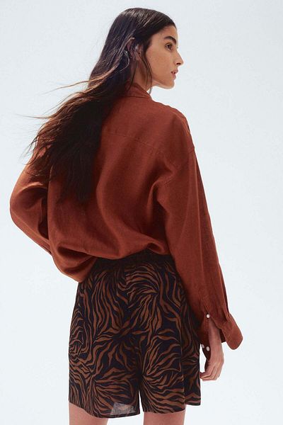 H&M Printed drawstring shorts