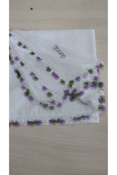 Papatyam Handwork Crochet and Shuttle Embroidered Writing/Crochet and Shuttle Handwork Writing/Dowry Yemeni/100X100/Reyyan/