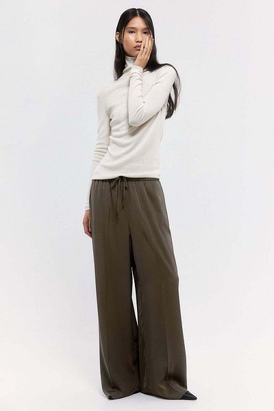 H&M بنطلون واسع برباط