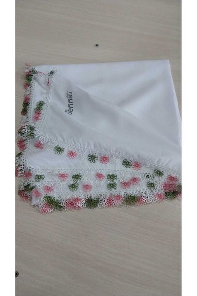 Papatyam Handwork Crochet and Shuttle Embroidered Writing/Crochet and Shuttle Handwork Writing/Dowry Yemeni/100X100/Reyyan