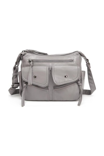 SMART BAGS BARCELONA YIKAMA DERİ KADIN POSTACI ÇANTASI