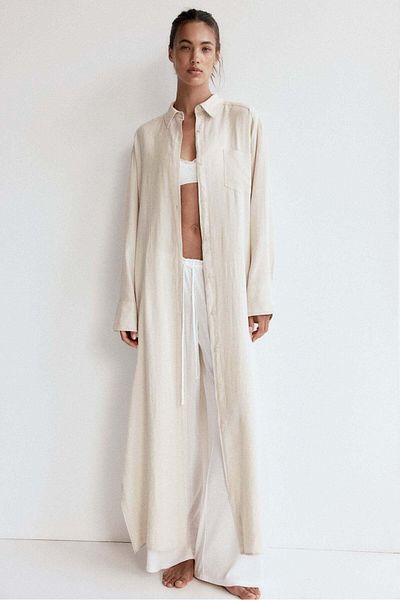 H&M Linen-blend shirt dress