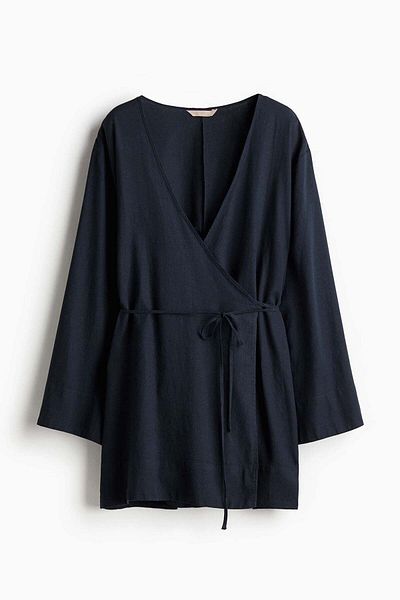 H&M Linen-blend dressing gown
