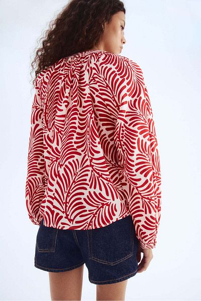 H&M Band-collar blouse
