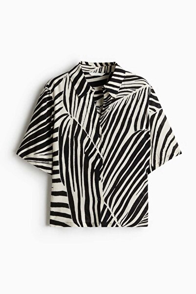 H&M Crinkled viscose shirt