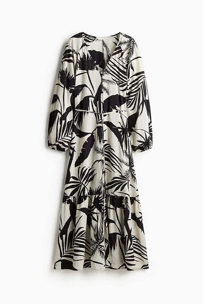 H&M Tie-belt crêpe dress
