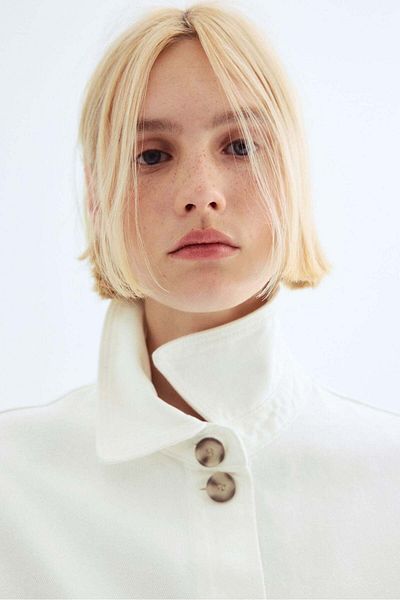 H&M Broderie anglaise-detail denim jacket