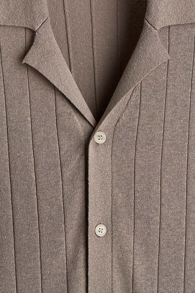 H&M Regular Fit Linen-blend Resort Shirt