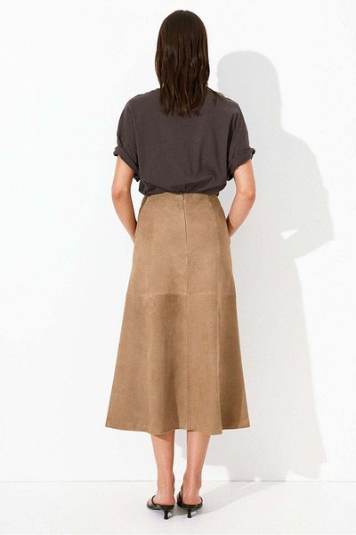 H&M A-line suede skirt