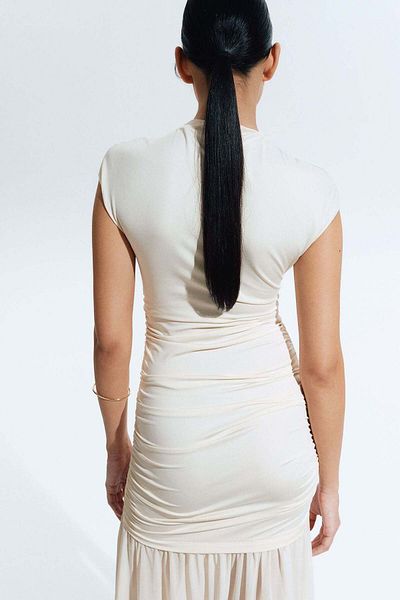H&M Draped mesh-skirt dress