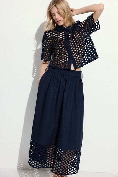 H&M Eyelet-embroidered skirt