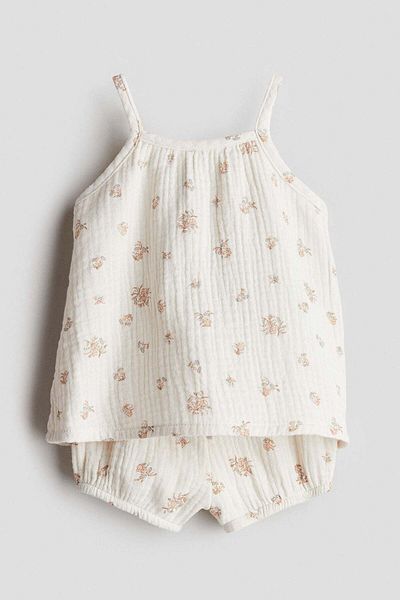 H&M 2-piece cotton muslin set