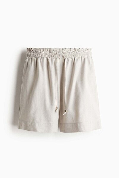H&M Linen-blend drawstring shorts