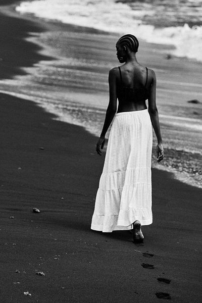 H&M Plumeti Maxi Skirt