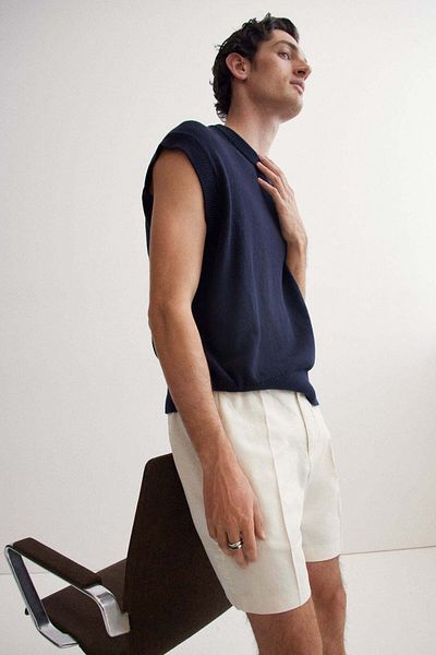 H&M Regular Fit Linen-blend Shorts