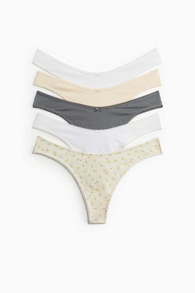 H&M 5-pack cotton thong briefs
