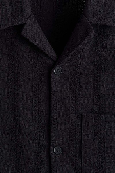 H&M Regular Fit Textured Resort Shirt